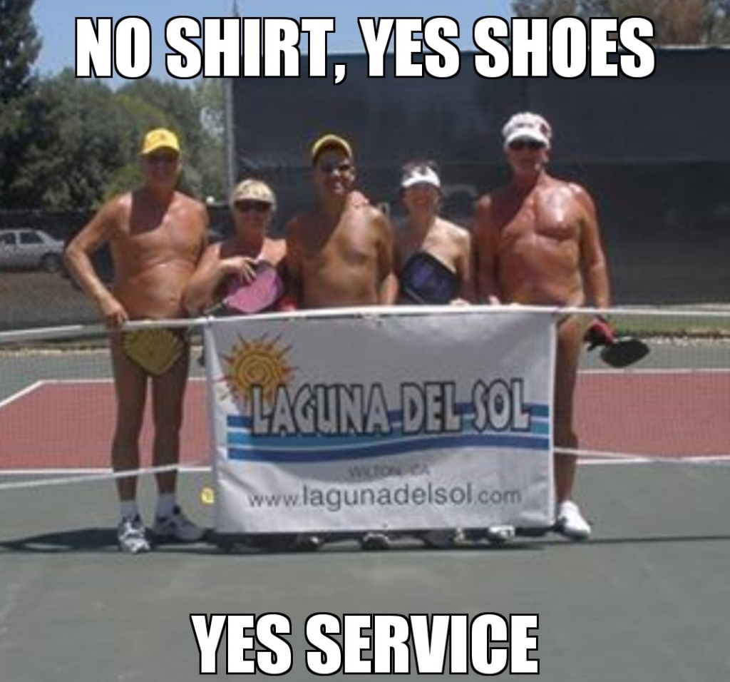 nude pickleball